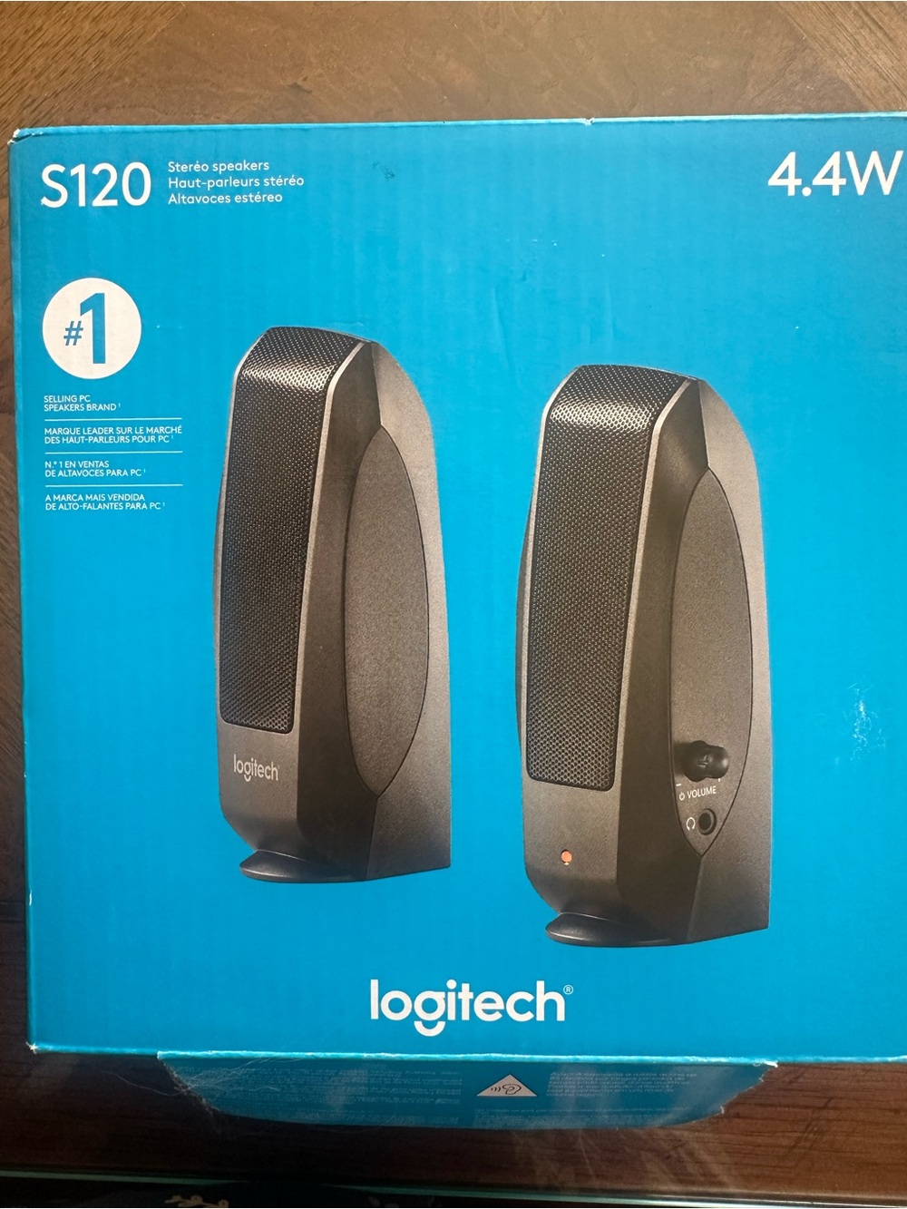 Brand New Logitech S120 Stereo Speakers Blue Packaging